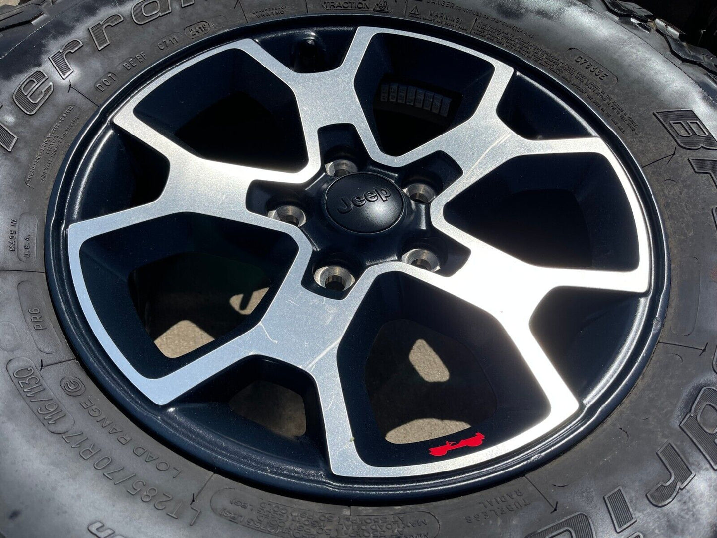 17" Jeep Wrangler Rubicon OEM 9218 Black wheels rims Gladiator BFG