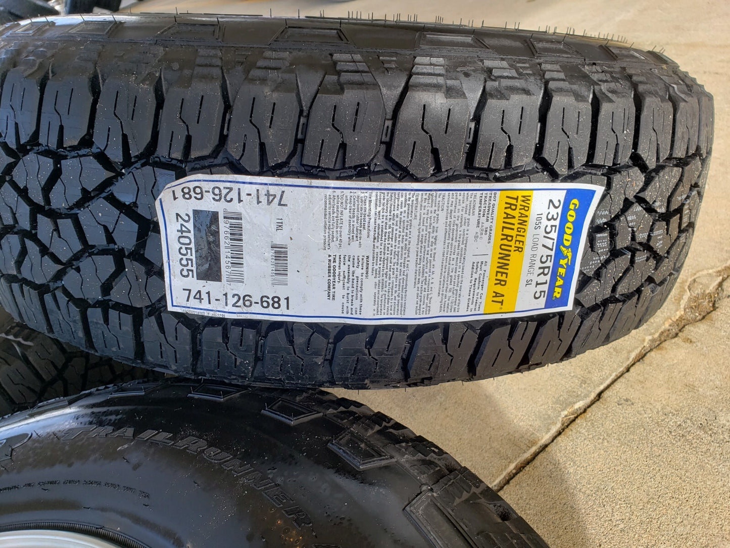 15" Jeep Wrangler OEM wheels rims 9050 1997 1998 1999 2000 2001 NEW A/T tires