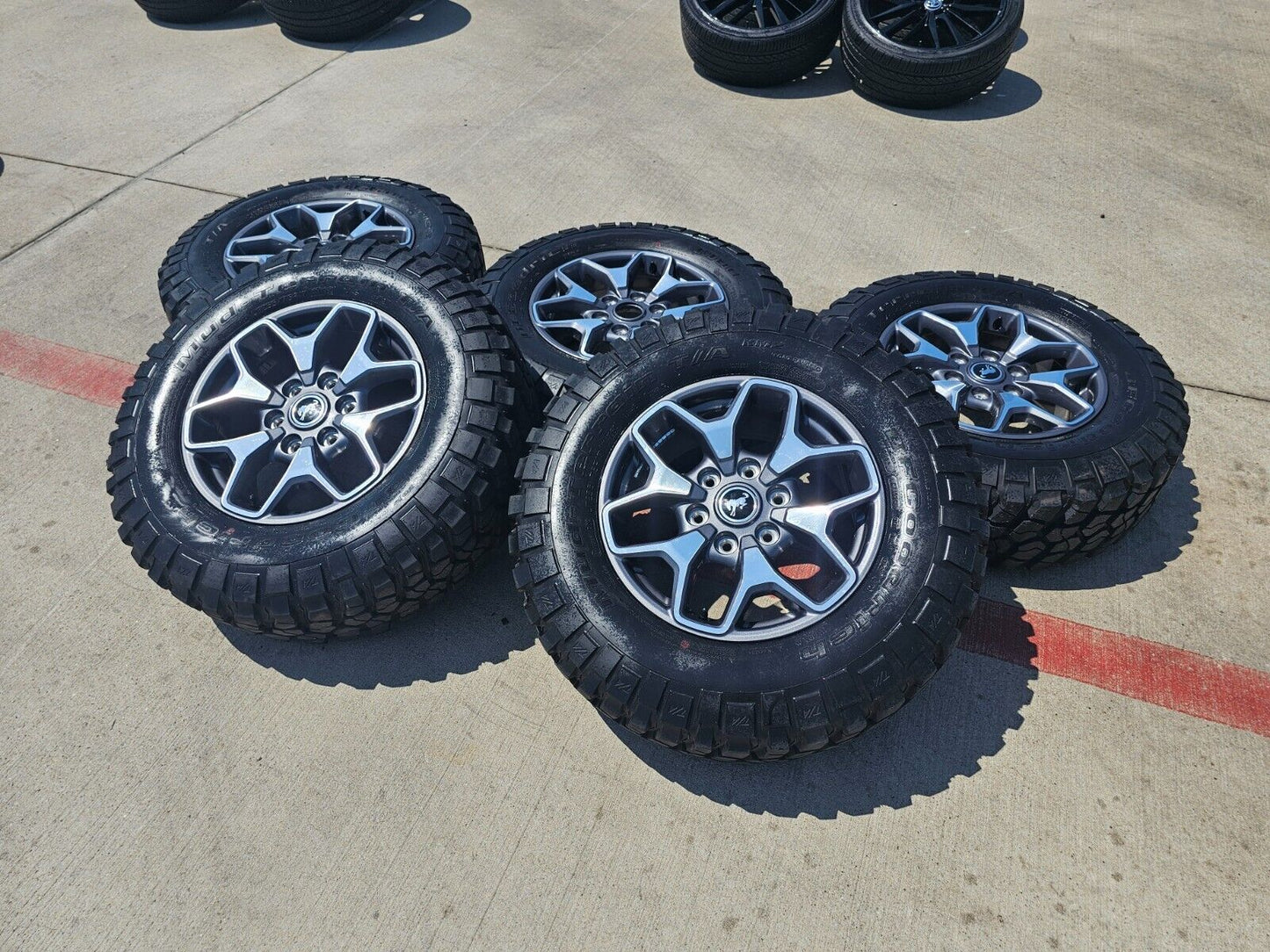17" Ford Bronco wheels rims SASQUATCH Ranger 95229 10387 2023 2024 2025 NEW BFG