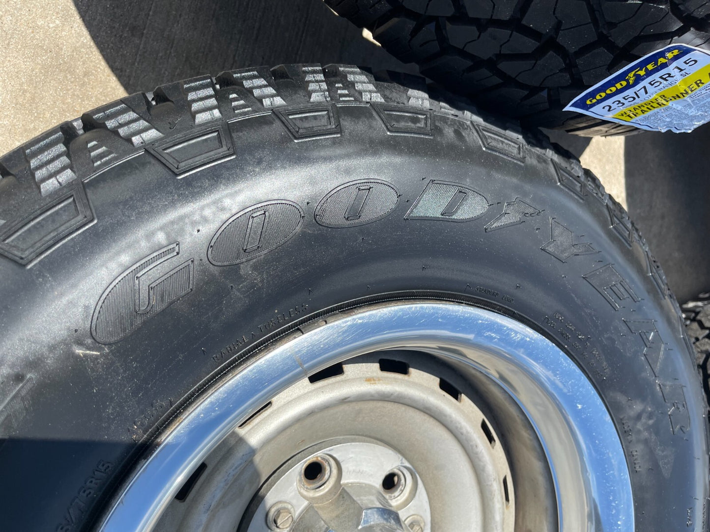 15" Chevy K1500 Blazer Old School Chevy wheels rims GMC NEW tires 5x120 5x4.75