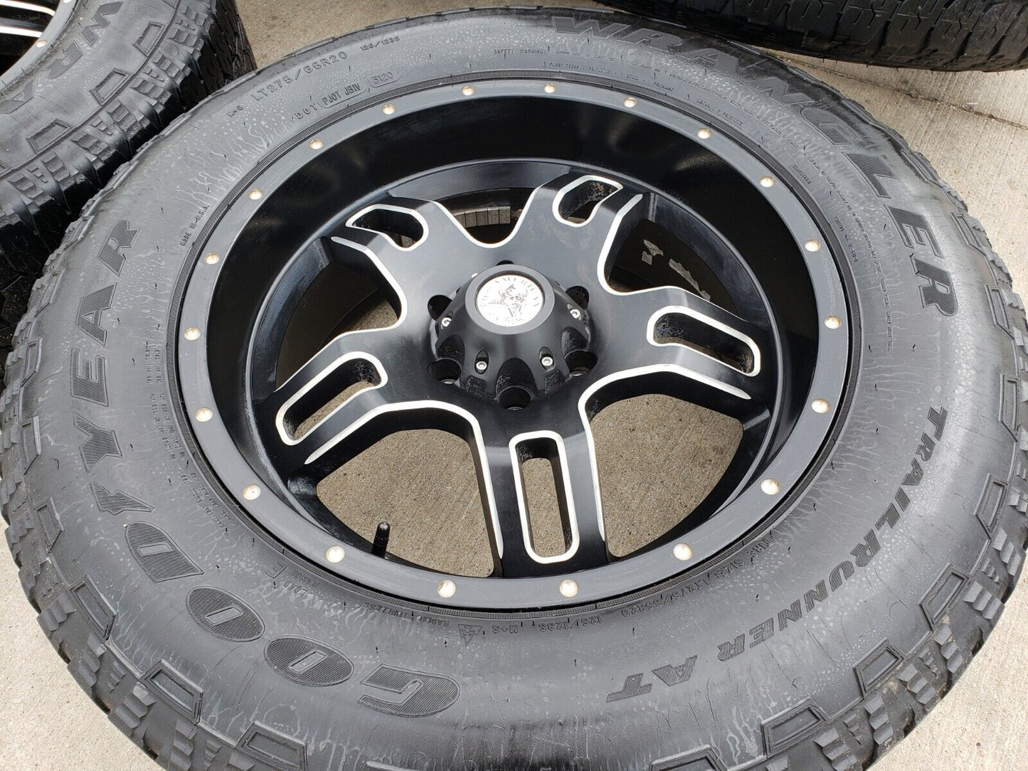20x9 American Outlaw Chevy Silverado RAM Tacoma wheels rims 6x139 6x5.5 tires