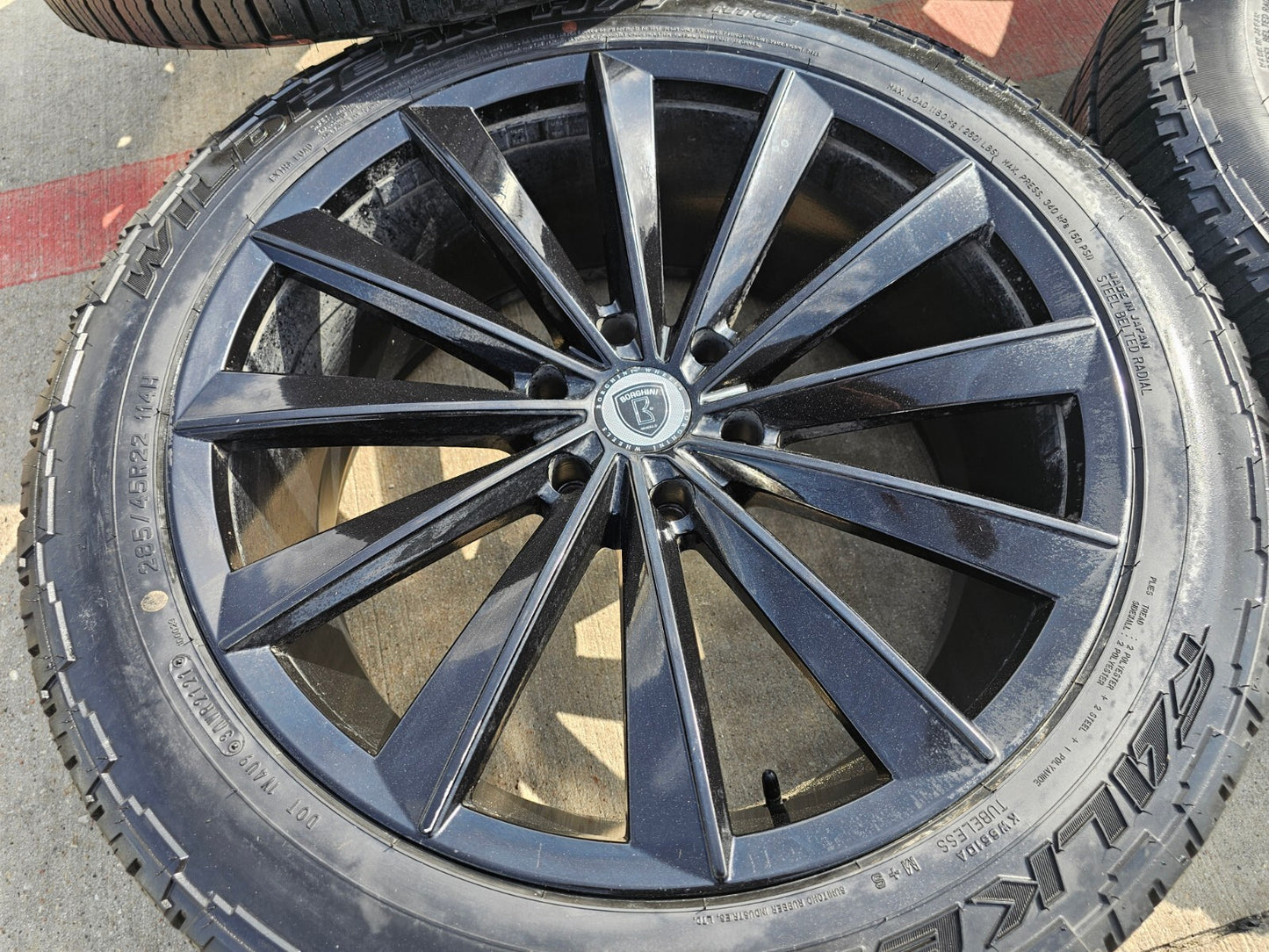 22x9.5 BORGHINI WHEEL B99-M Chevy Silverado RAM 1500 wheels rims 6x139 6x5.5