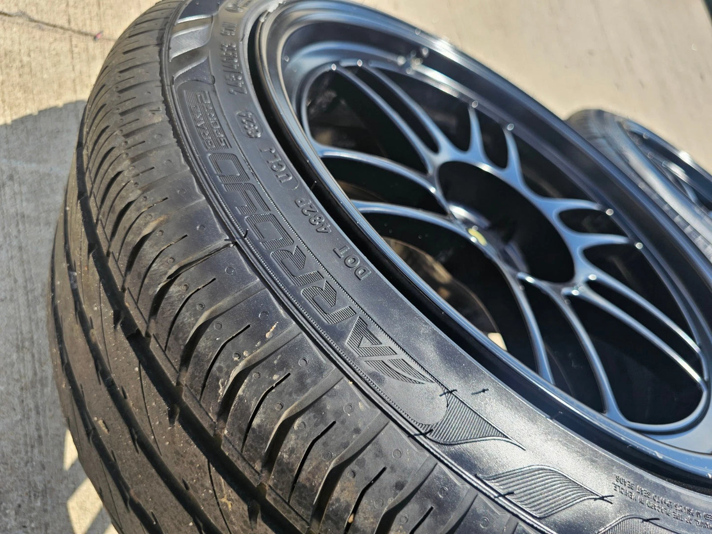 18x9.5 18" Enkei 3798956538BK RPF1 5x114.3 5x4.5 +15 Black Camry IS300 Mustang