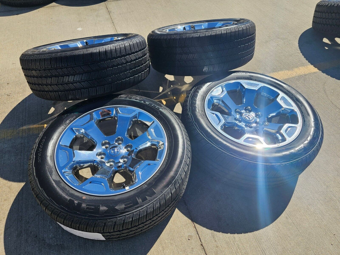20" Dodge Ram 1500 OEM Laramie CHROME 2680 wheels rims tires 2023 2024 2025 NEW