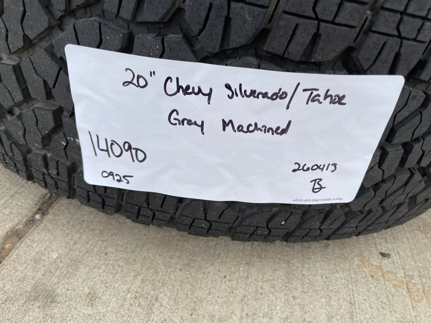 20" Chevy Tahoe Silverado OEM 14090 95417 wheels rims tires GOODYEAR A/T