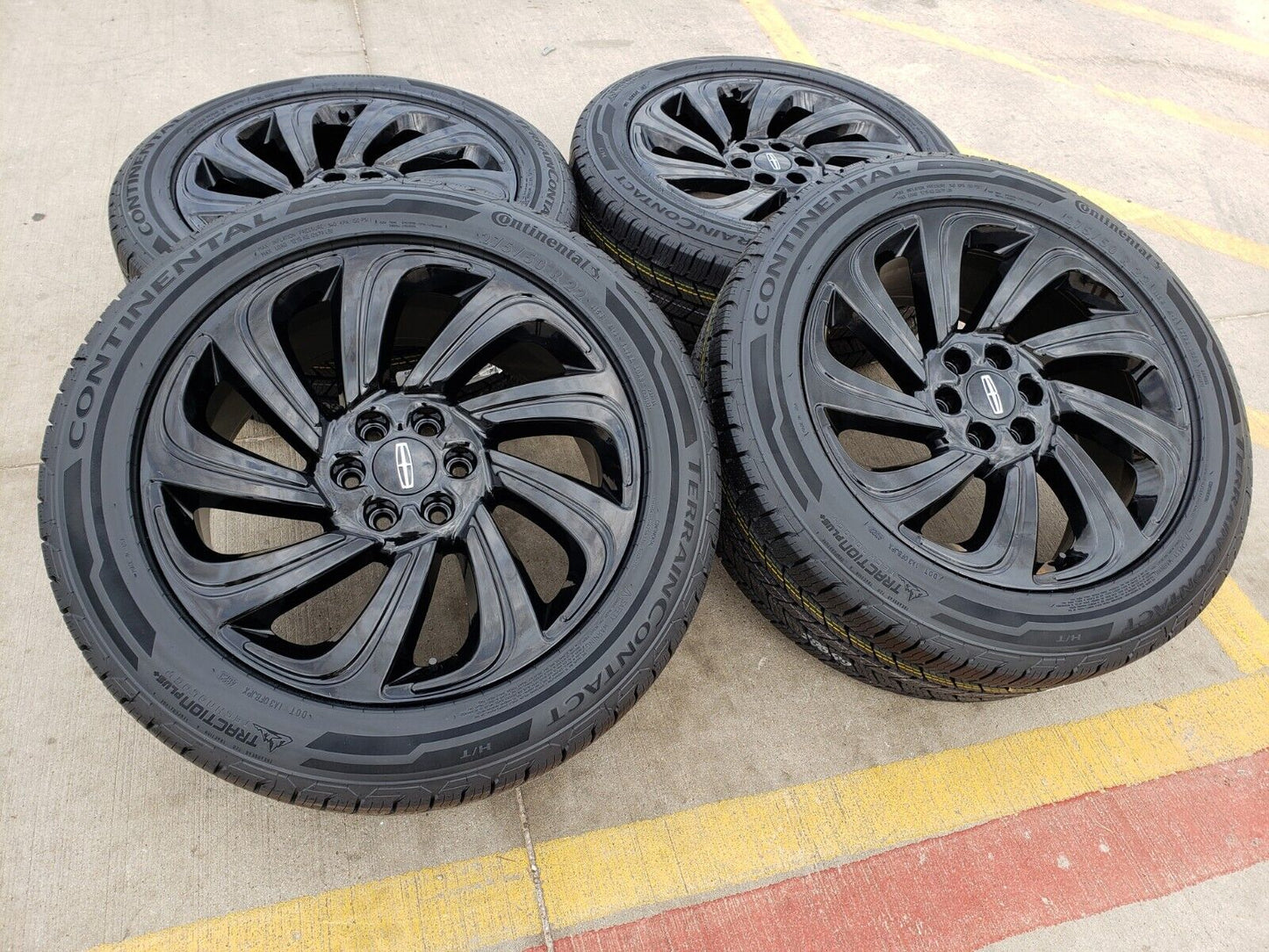 22" Lincoln Navigator OEM rims wheels 10497 Black Label tires NEW