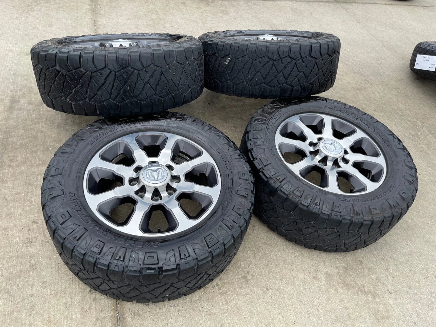 20" Dodge Ram 2500 3500 OEM wheels rims 2698 2699 tires NITTO RIDGE GRAPPLER