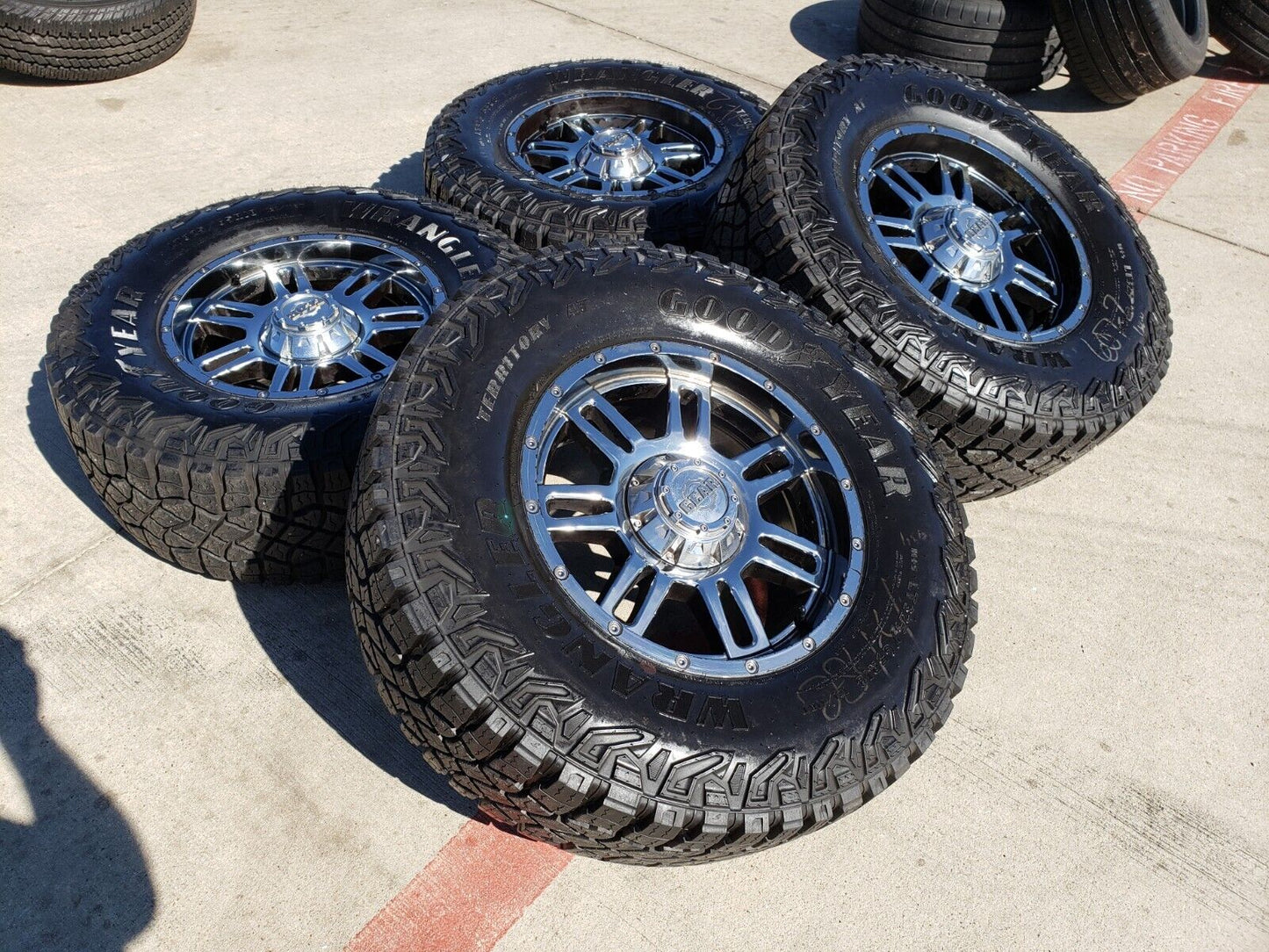18x9 GEAR 737 wheels rims tires Ford F-150 Chevy RAM 1500 Tacoma 6x139 6x135
