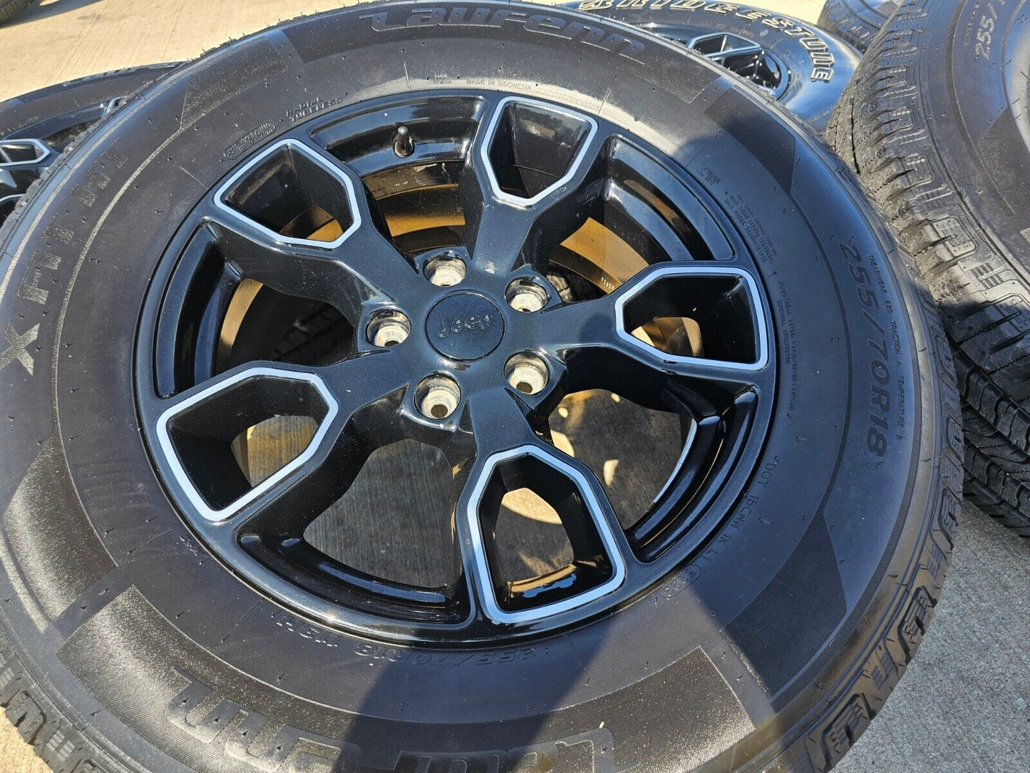 18" Jeep Wrangler SMOKY MOUNTAIN Black OEM 9198 wheels rims tires