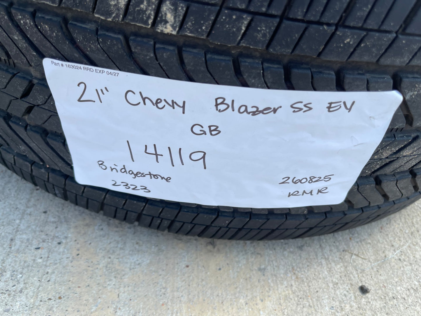 21" Chevy Blazer SS EV OEM 14119 wheels rims 2024 2025 2026 2027 BRIDGESTONE SET