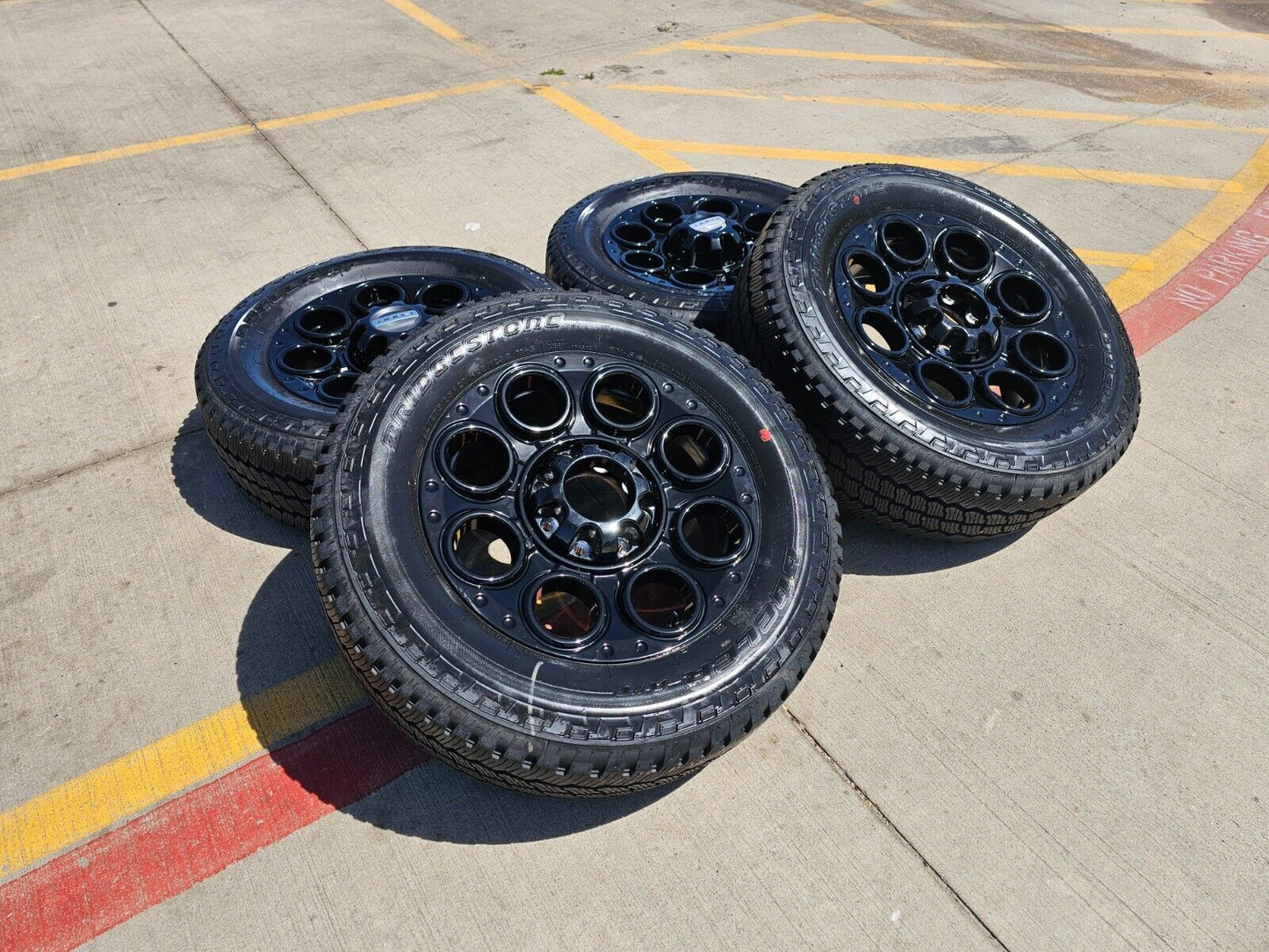 20" Ford F-250 F-350 OEM black TREMOR wheels rims 10484 A/T2 tires 2023 2024 NEW