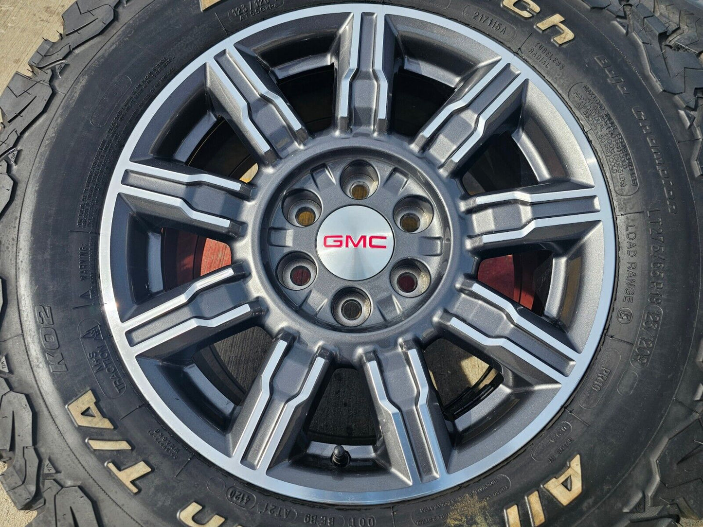 18" GMC Sierra AT4X Chevy Silverado OEM wheels rims A/T tires 2022 2023 2024