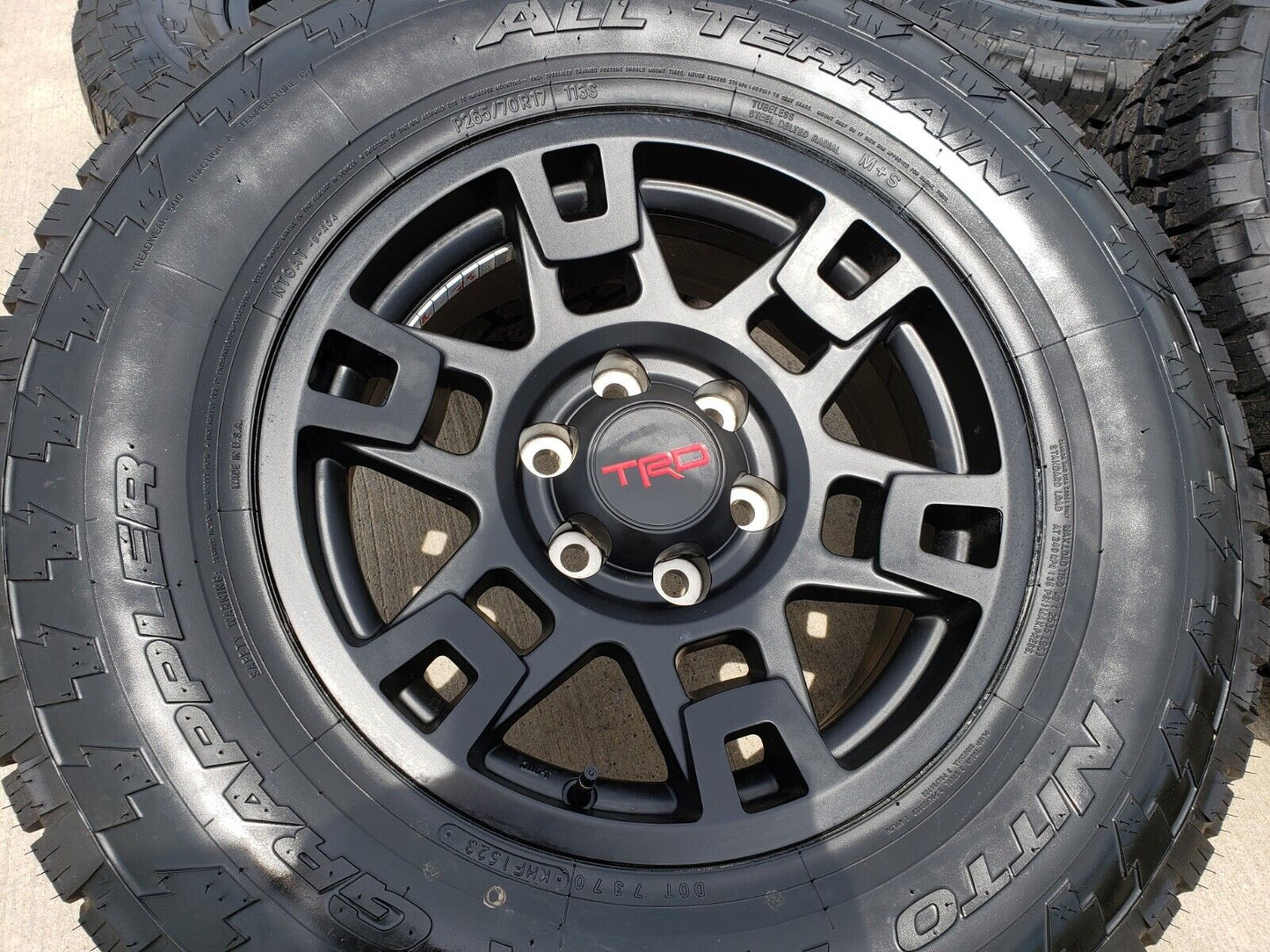 17" Toyota Tacoma 4Runner OEM wheels rims black 75167 TRD FJ NITTO NEW