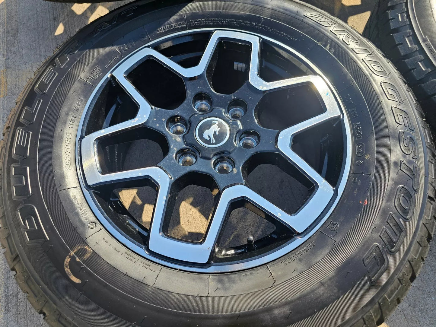 18" Ford Ranger Bronco wheels rims tires black 95213 tires 2023 2024 2025 NEW