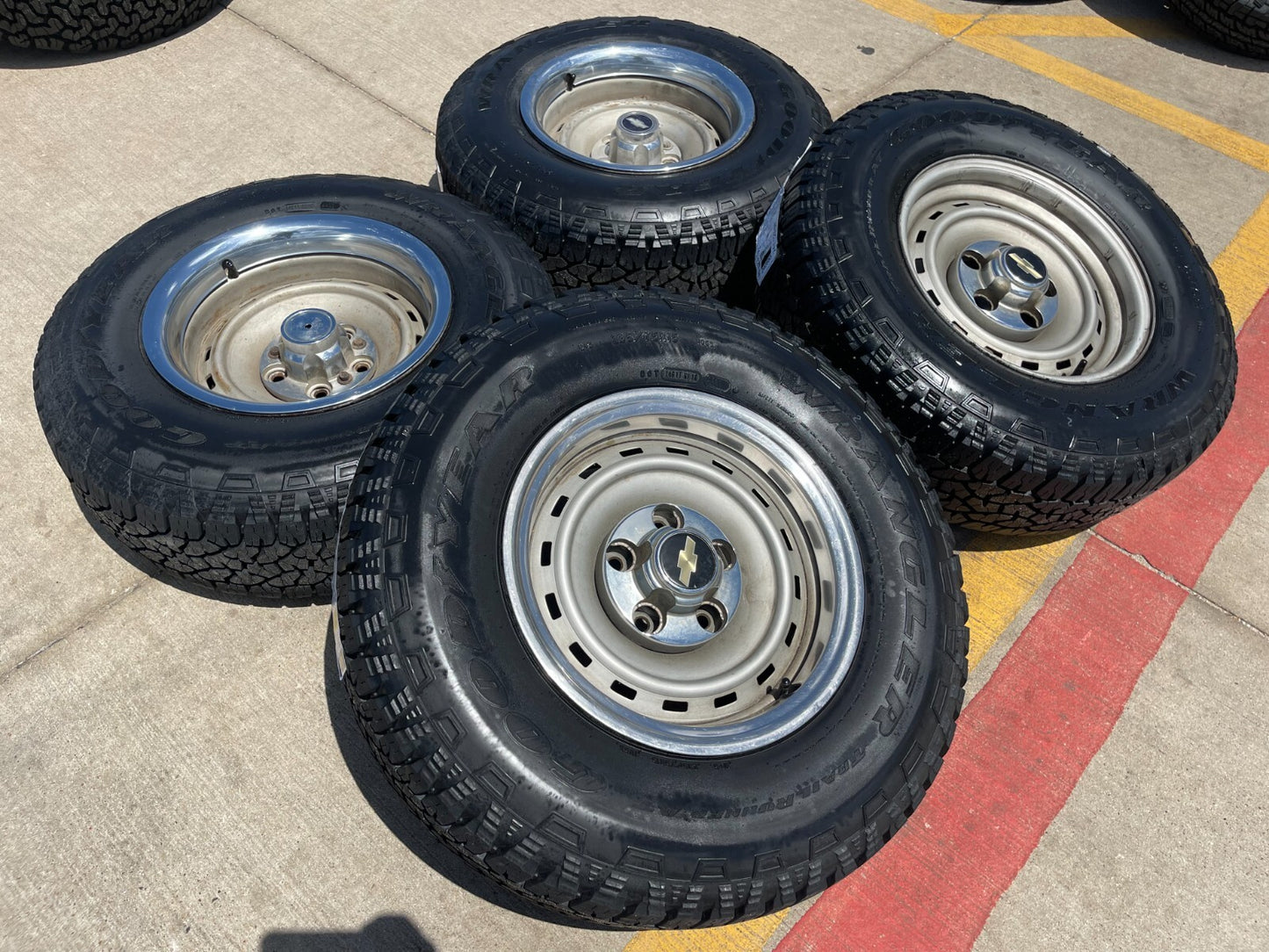 15" Chevy K1500 Blazer Old School Chevy wheels rims GMC NEW tires 5x120 5x4.75