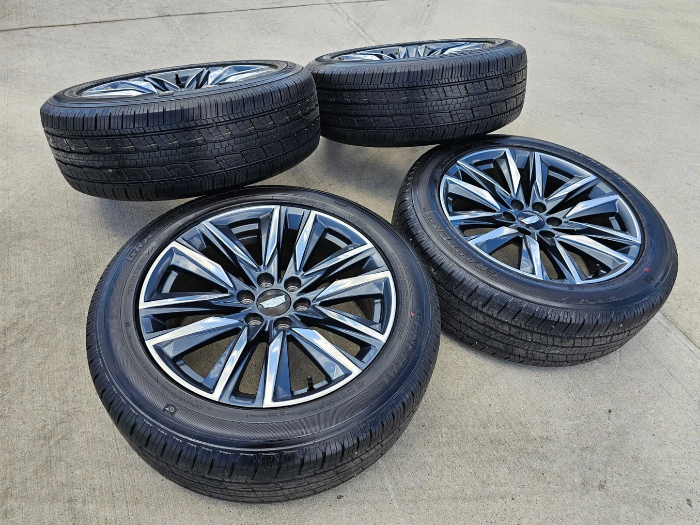 22" Cadillac OEM wheels rims GMC Sierra Escalade 4869 tires 2023 2024 2025 NEW