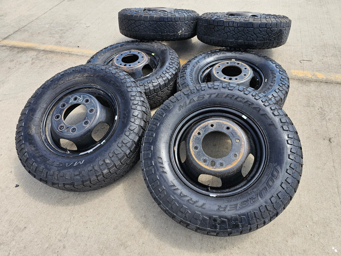 17" Dodge Ram 3500 Dually Laramie 8x200 wheels rims 2703 2704 OEM tires