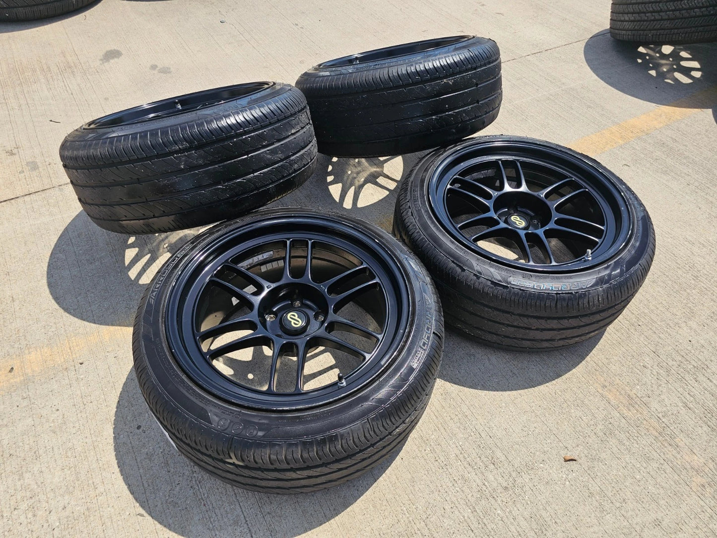 18x9.5 18" Enkei 3798956538BK RPF1 5x114.3 5x4.5 +15 Black Camry IS300 Mustang