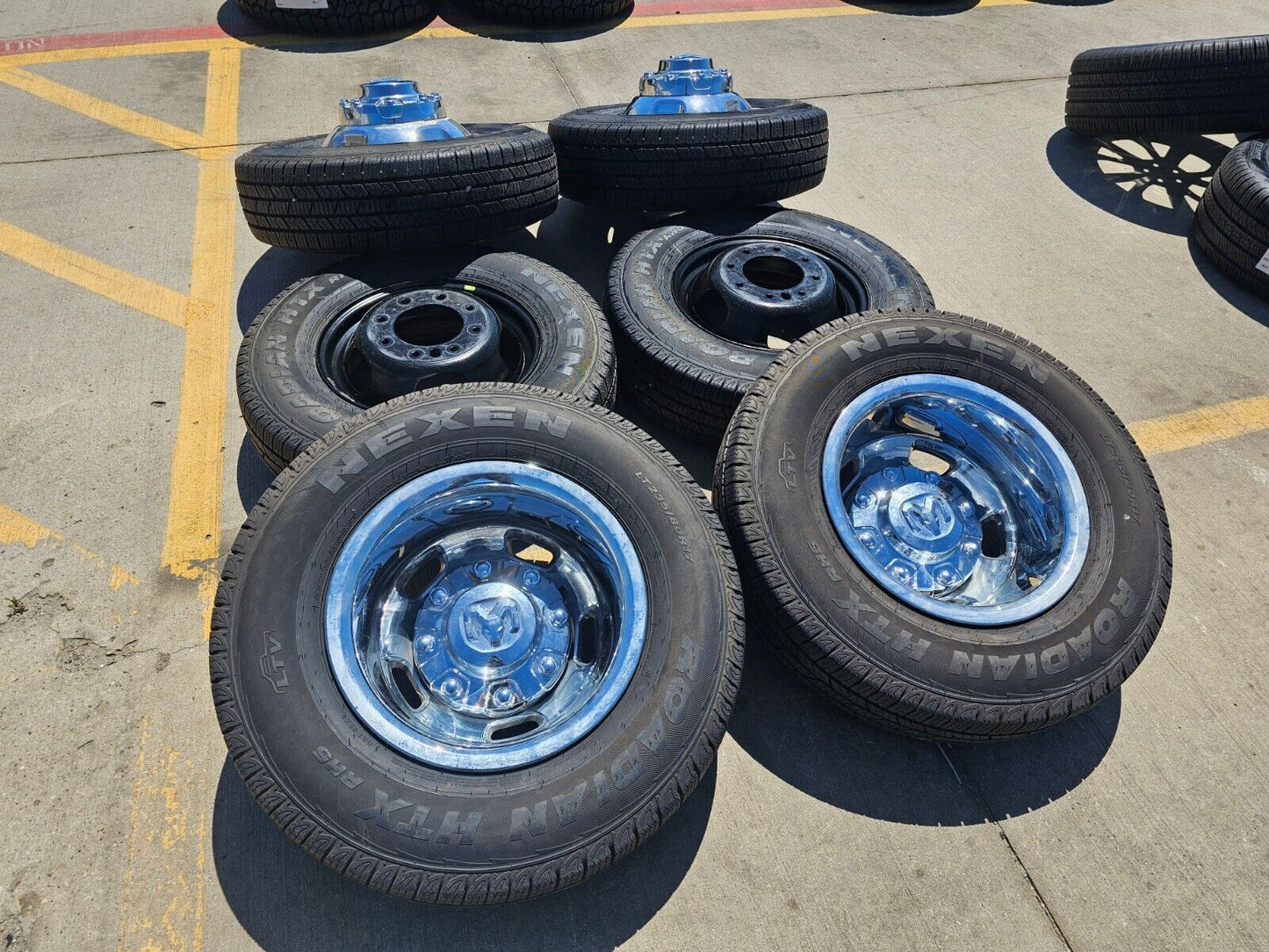 17" Dodge Ram 3500 Dually Laramie 8x200 wheels rims 2703 2704 OEM 2024 2025
