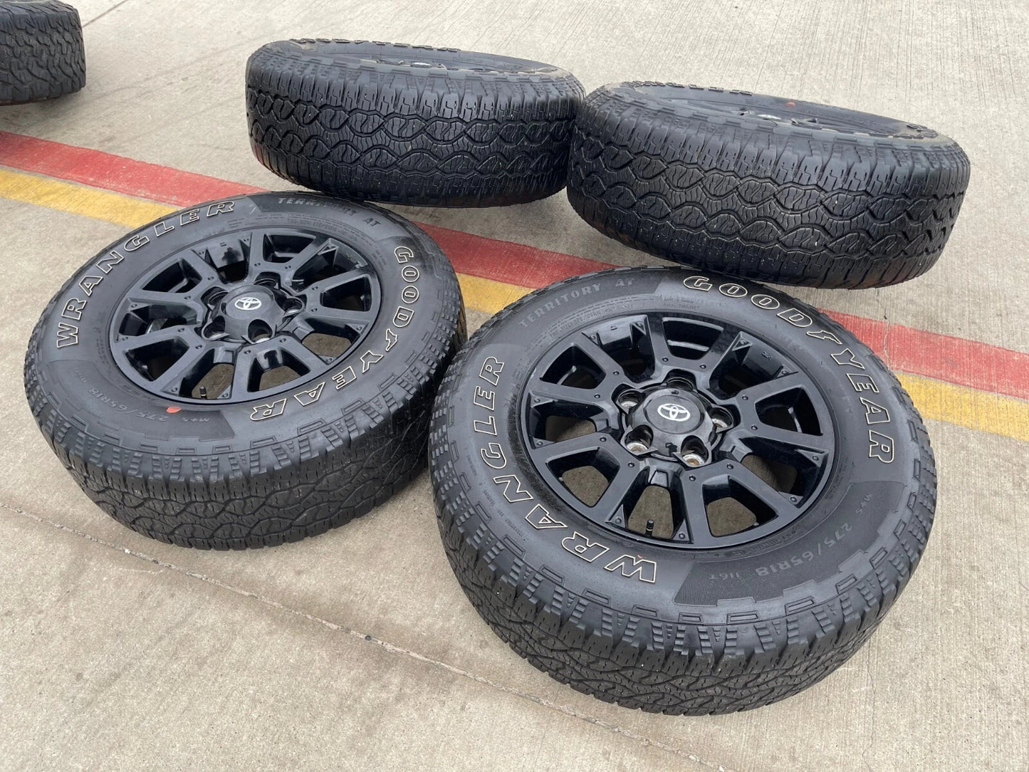 18" Toyota Tundra Sequoia TRD PRO black OEM wheels rims 5x150 tires 75157