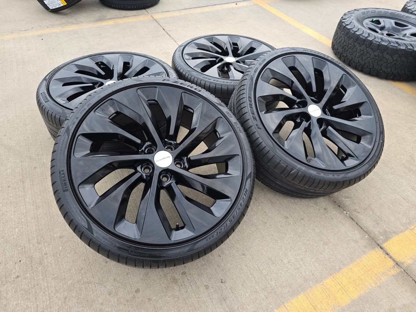 21" Lucid Air OEM Grand Touring black wheels rims 2022 2023 2024 2025 2026 NEW