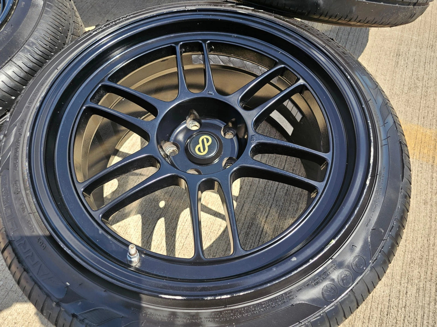 18x9.5 18" Enkei 3798956538BK RPF1 5x114.3 5x4.5 +15 Black Camry IS300 Mustang