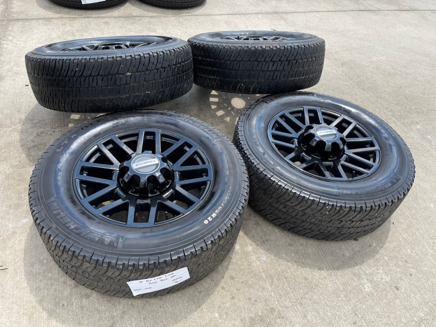 20" Ford F-250 F-350 OEM Black rims wheels 10201 tires MICHELIN