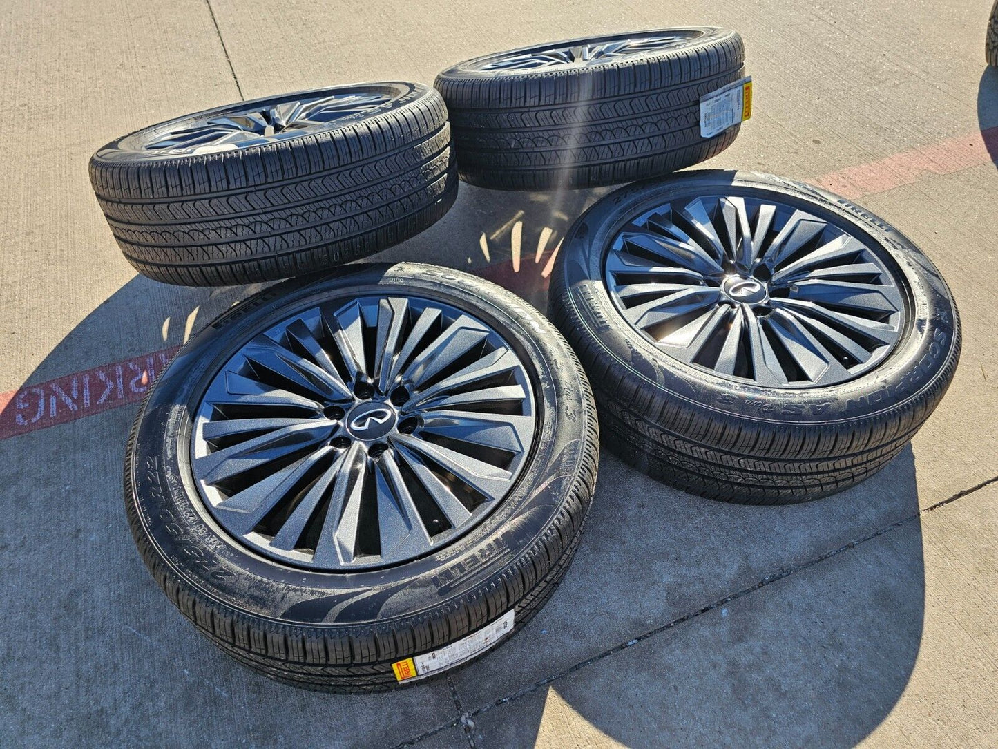 22" Infiniti QX80 QX56 Nissan Titan Armada OEM wheels rims tires 2024 2025 NEW