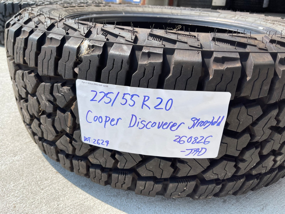 (1) 275/55/20 Cooper Discoverer Stronghold A/T tire 120S 275/55R20 LRE LT 10 ply