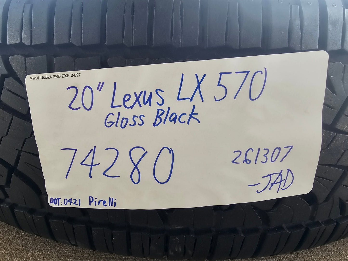 20" Lexus LX570 Toyota Land Cruiser OEM 74280 wheels rims tires SET PIRELLI