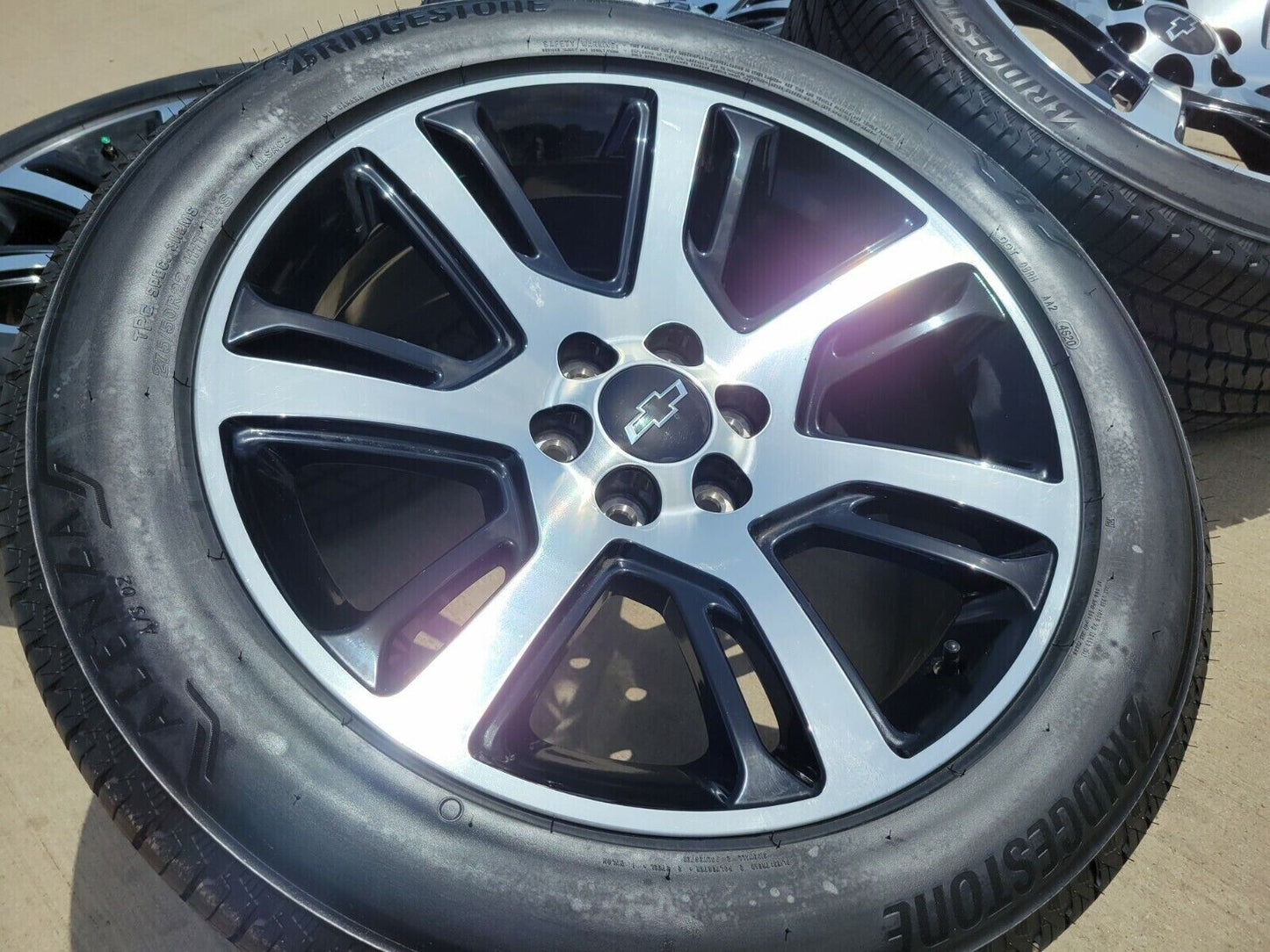 22" Cadillac Escalade Platinum OEM 4738 black wheels rims tires NEW