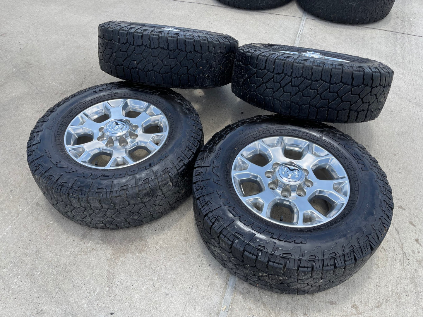 18" Ram 2500 3500 Laramie Power Wagon OEM wheels rims 2693 tires FALKEN A/T4