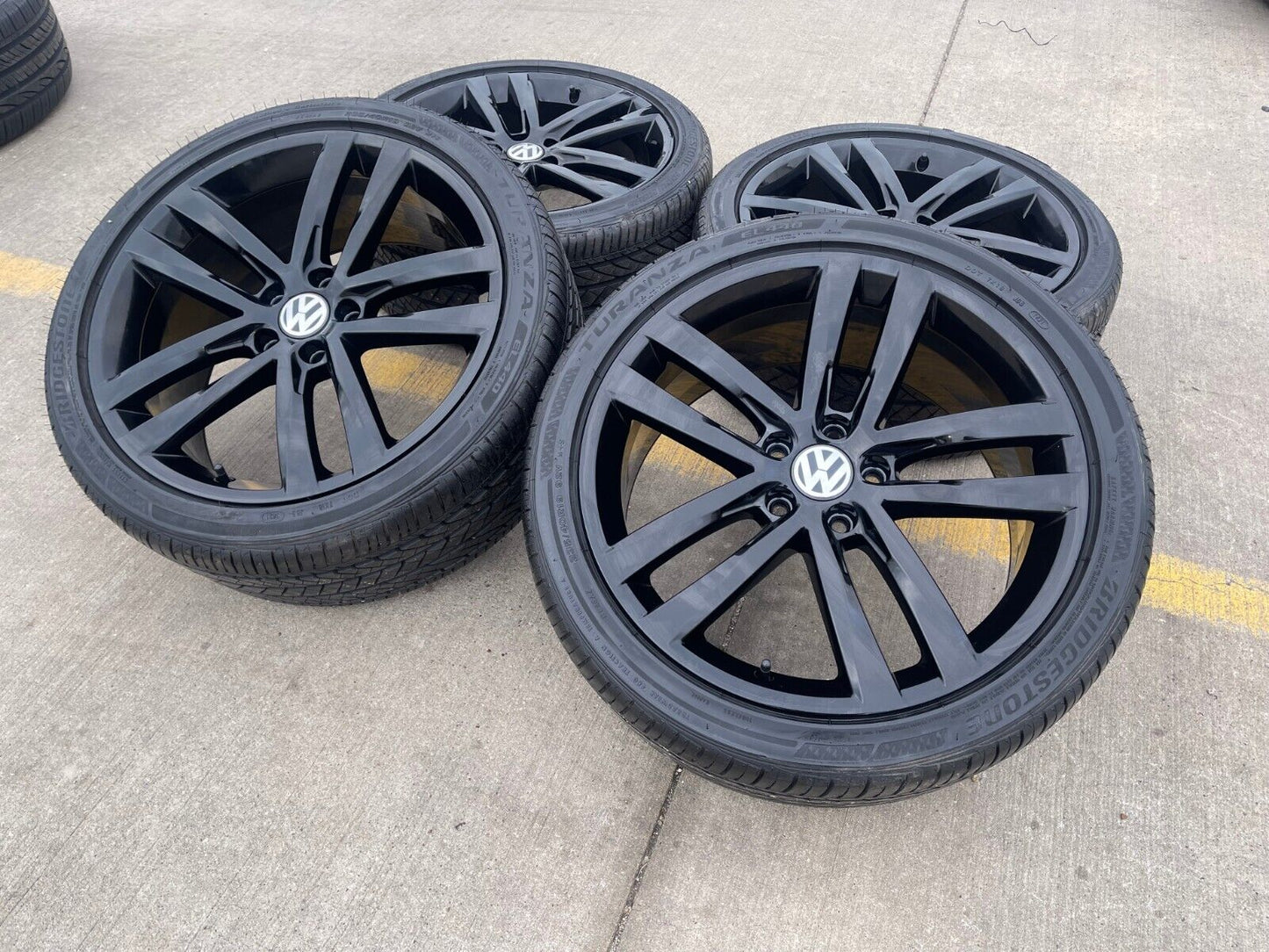 19" VW Passat Golf GTI Jetta OEM Salvador black wheels rims 70002 tires NEW