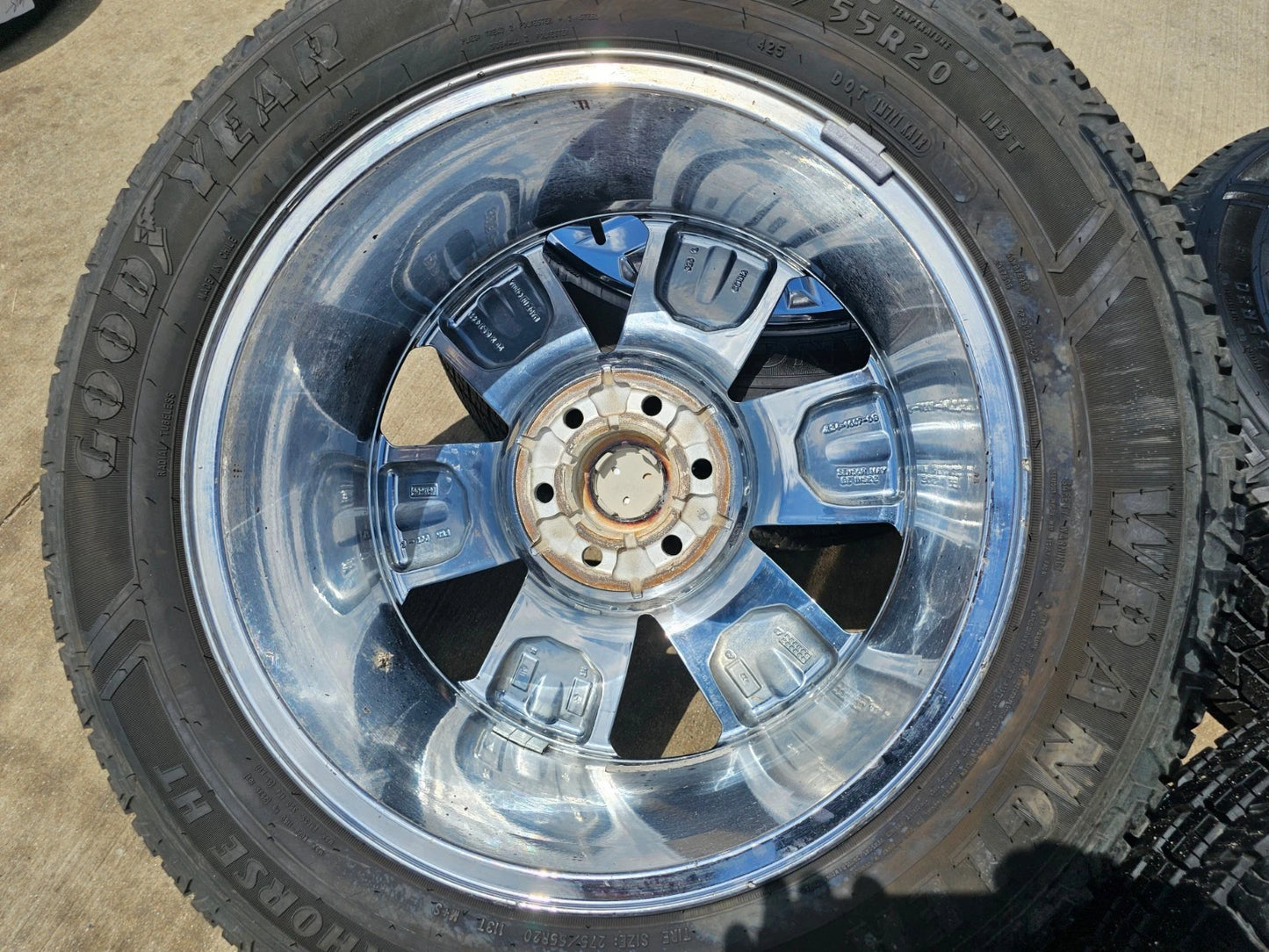 20" Ford F-150 Expedition OEM Lariat chrome rims wheels 10171 tires GOODYEAR