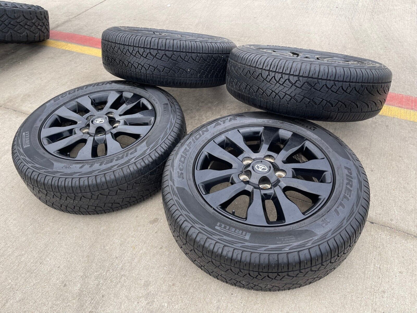 20" Toyota Tundra Sequoia Platinum OEM Black 5x150 rims wheels 69533 tires