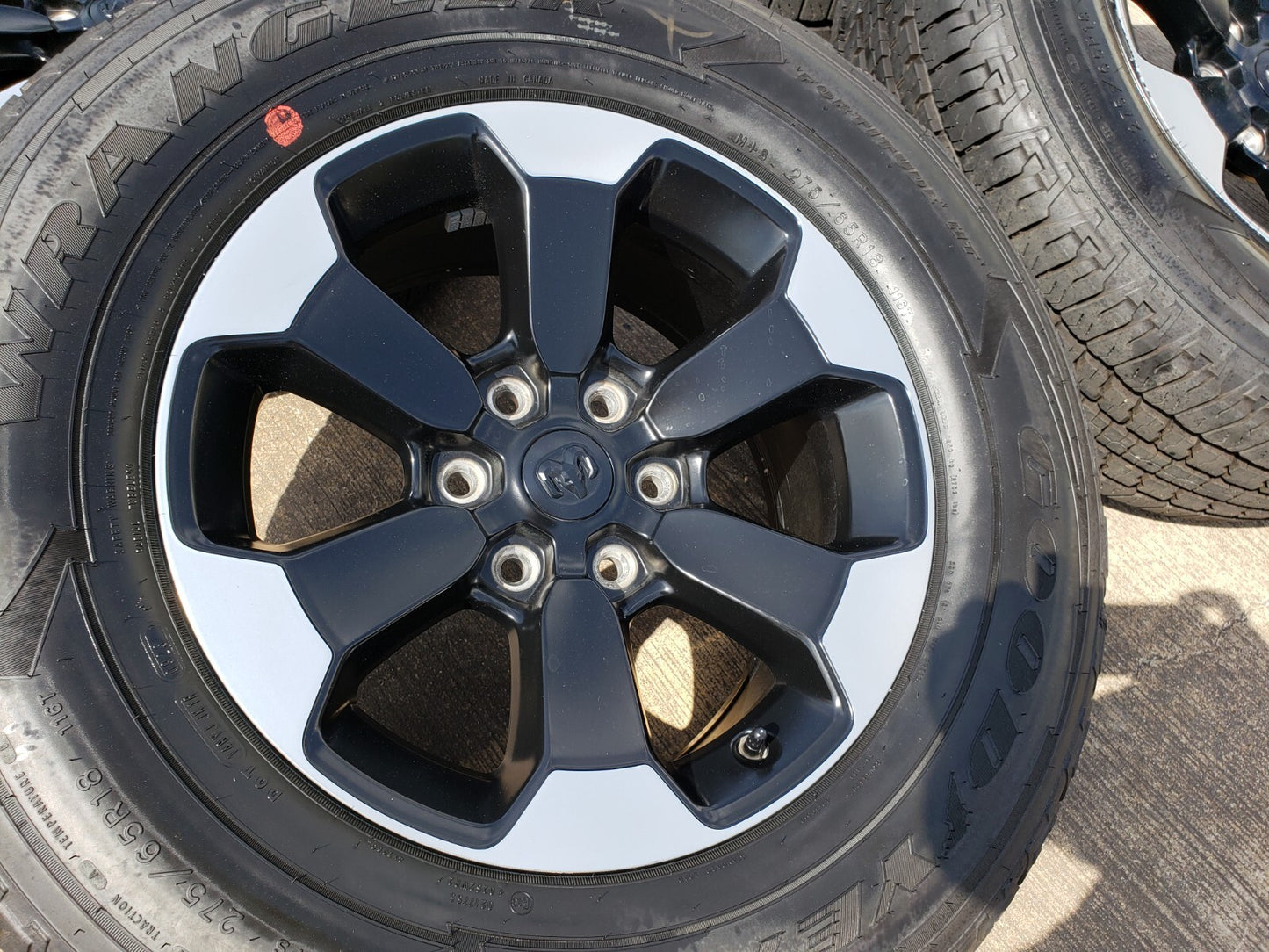 18" Dodge Ram 1500 Rebel Black OEM wheels rims 2671 tires NEW