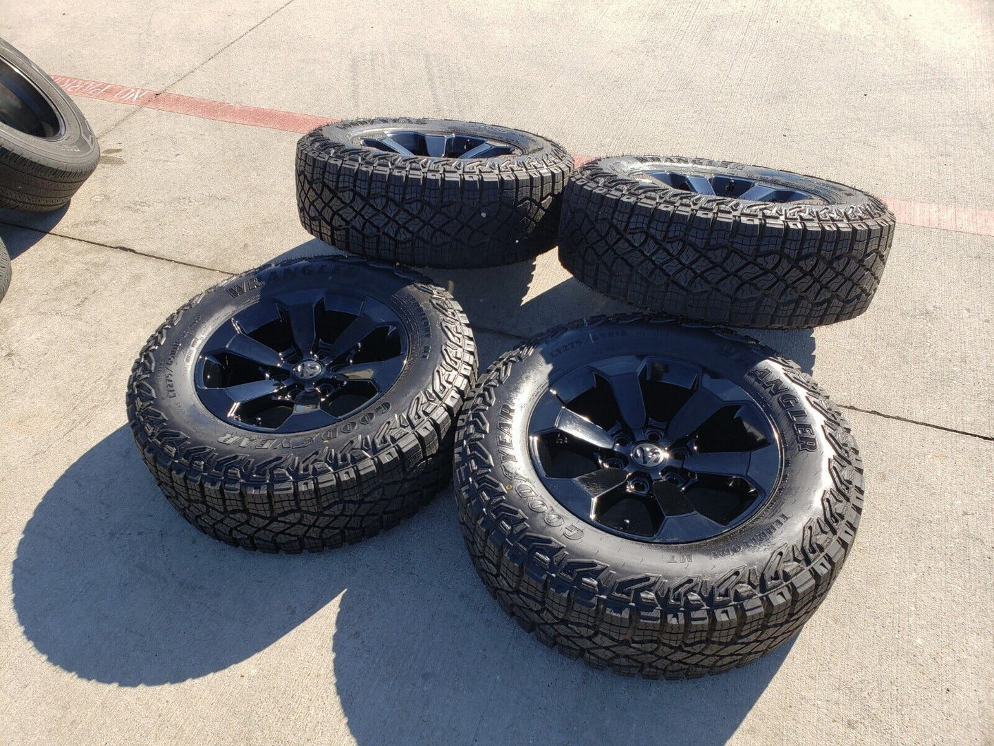 18" Dodge Ram 1500 Rebel Black OEM wheels rims 2671 tires 2023 2024 2025 NEW