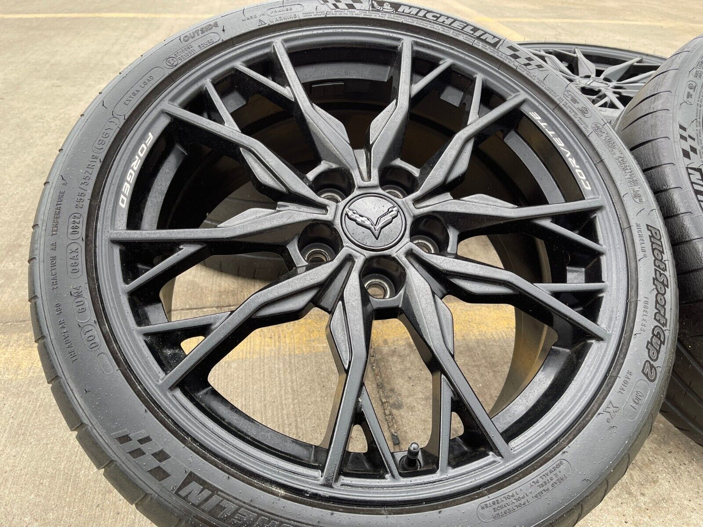 19" + 20" Chevy Corvette Z06 C8 OEM wheels rims 8057 8058 FORGED