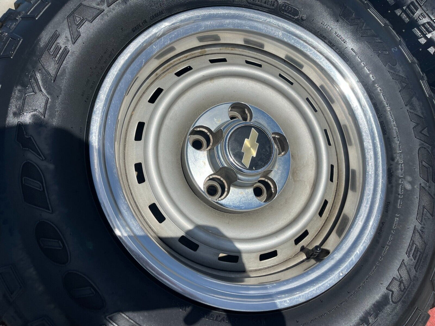 15" Chevy K1500 Blazer Old School Chevy wheels rims GMC NEW tires 5x120 5x4.75