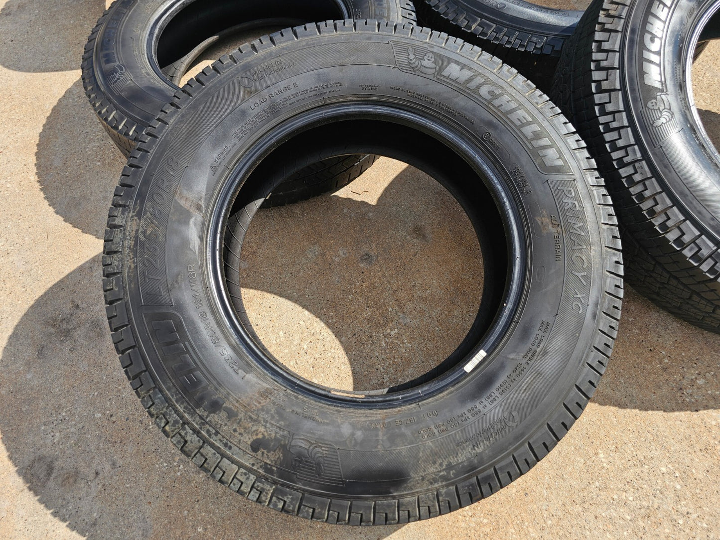 (6) 235/80/18 Michelin Primacy XC tires LT 10 ply load range E 235/80r18