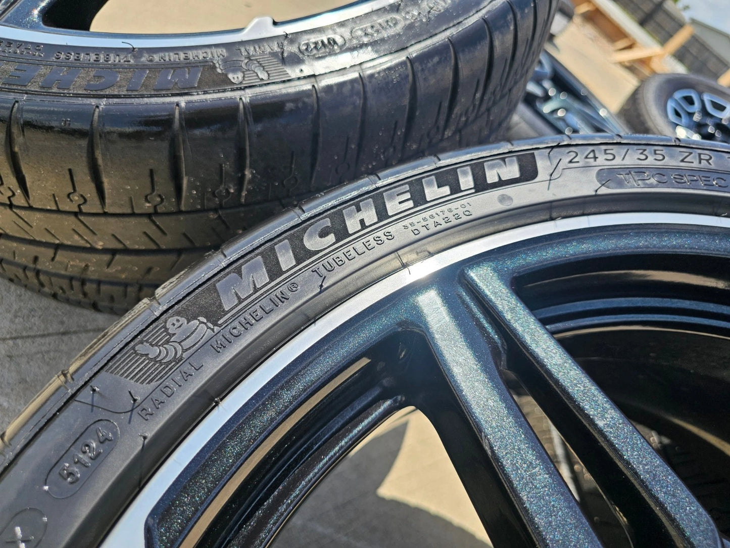 19" + 20" Chevy Corvette C8 OEM wheels rims 14007 14008 tires MICHELIN