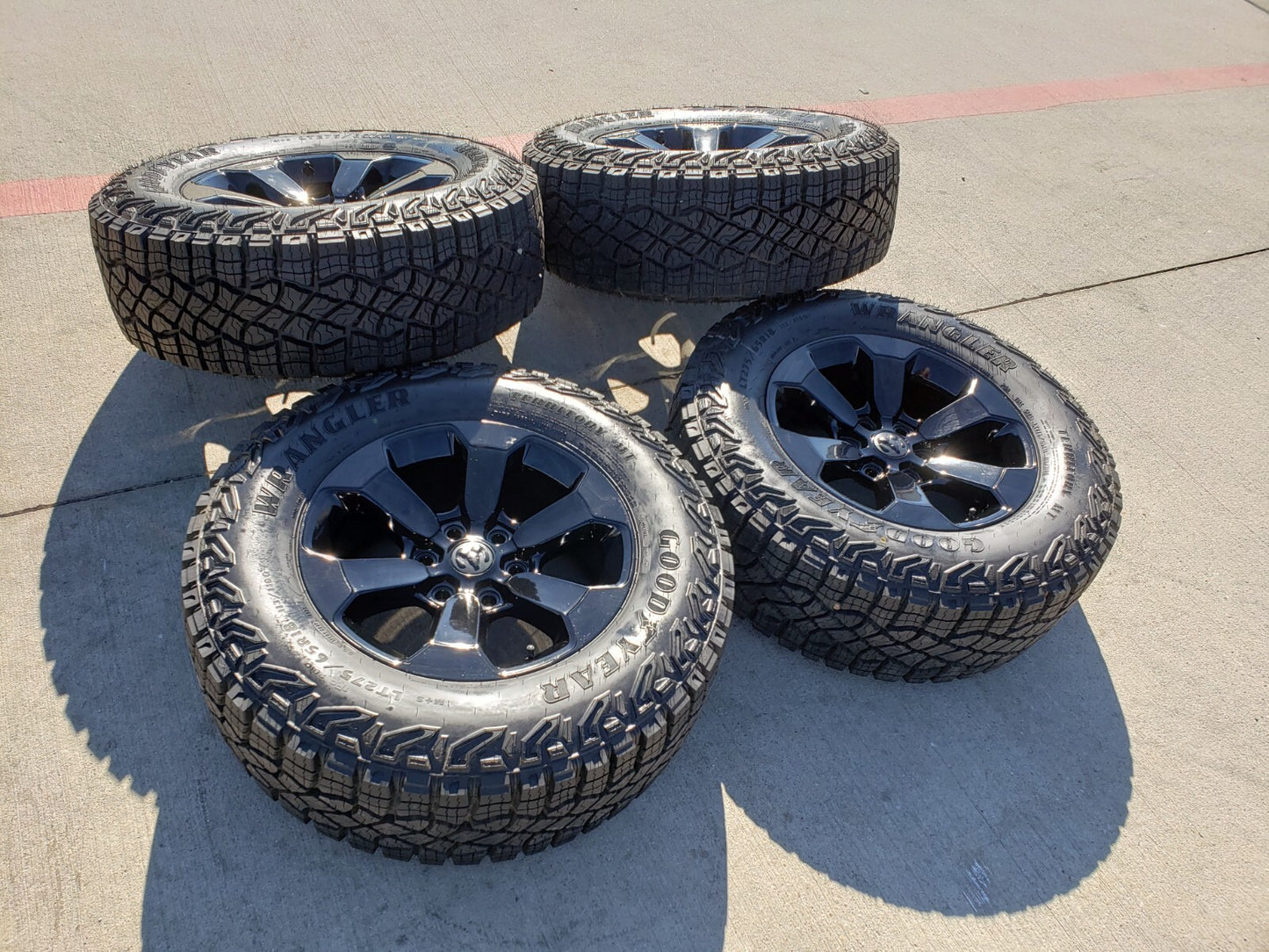 18" Dodge Ram 1500 Rebel Black OEM wheels rims 2671 tires 2023 2024 2025 NEW