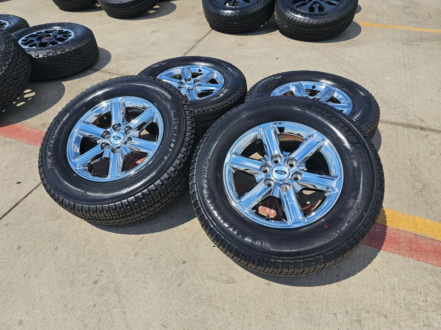 18" Ford F-150 Expedition OEM chrome rims wheels tires MICEHLIN 2024 2025 NEW
