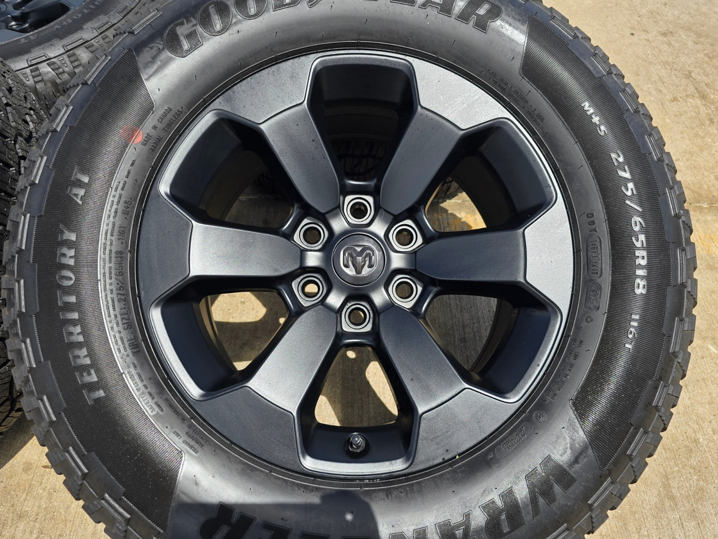 18" Dodge Ram 1500 Rebel Black OEM wheels rims 2671 tires 2023 2024 2025 NEW