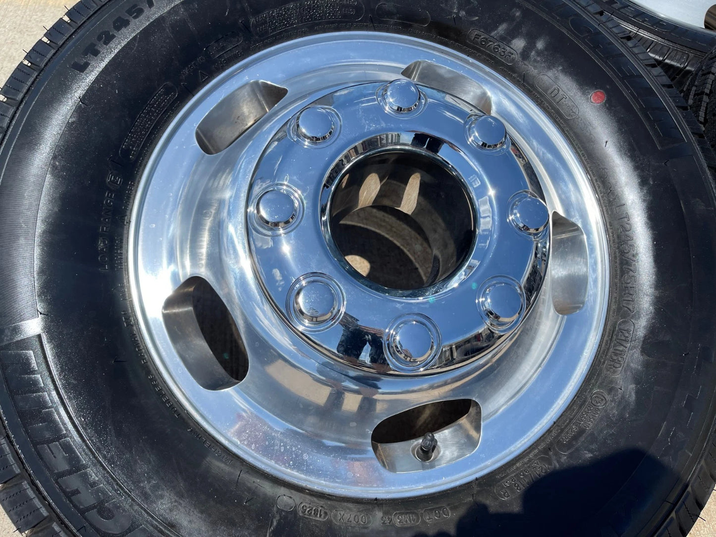 17" Ford F-350 Dually OEM 14077 14078 rims wheels Michelin M/S2 NEW