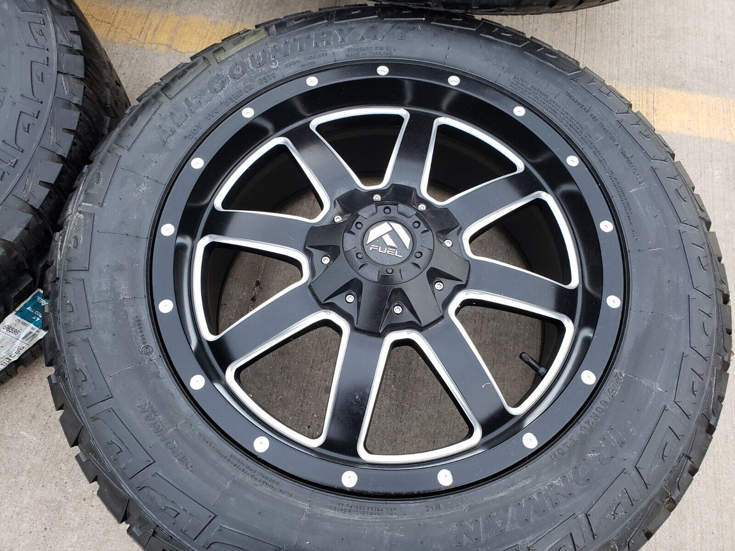 20x9 Fuel Jeep Maverick Wrangler Gladitor wheels rims 33" tires 5x127 5x112