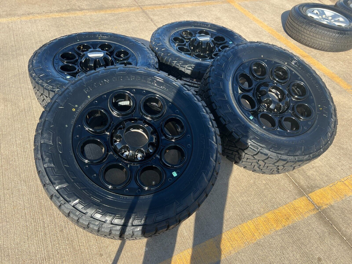 20" Ford F-250 F-350 OEM black TREMOR wheels rims 10299 A/T tires 2024 2025 NEW
