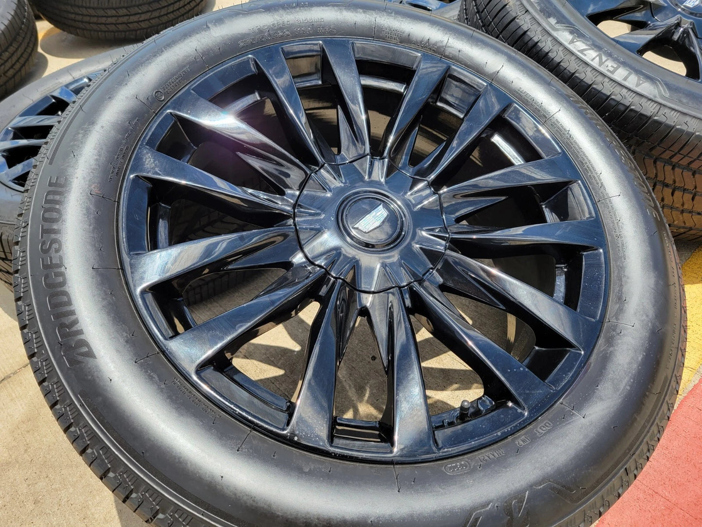 22" Cadillac Escalade OEM Black wheels rims 4873 95026 tires NEW