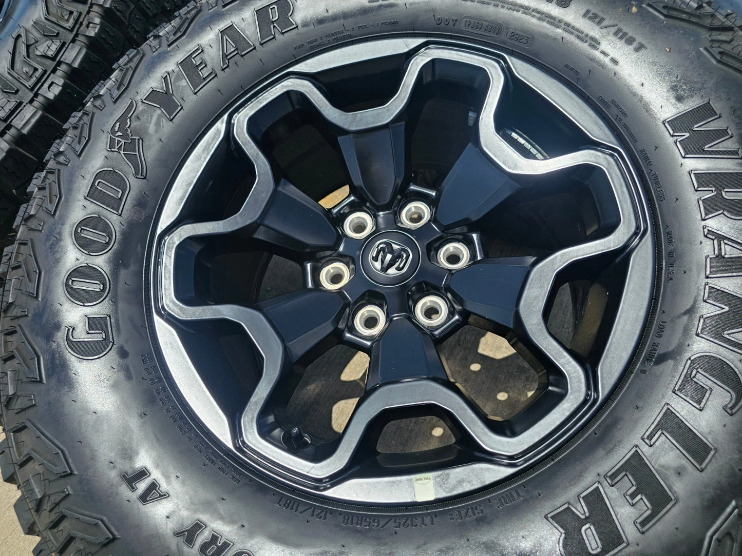 18" Dodge Ram 1500 TRX RHO Black OEM 66002 wheels rims TERRITORY M/T 35"