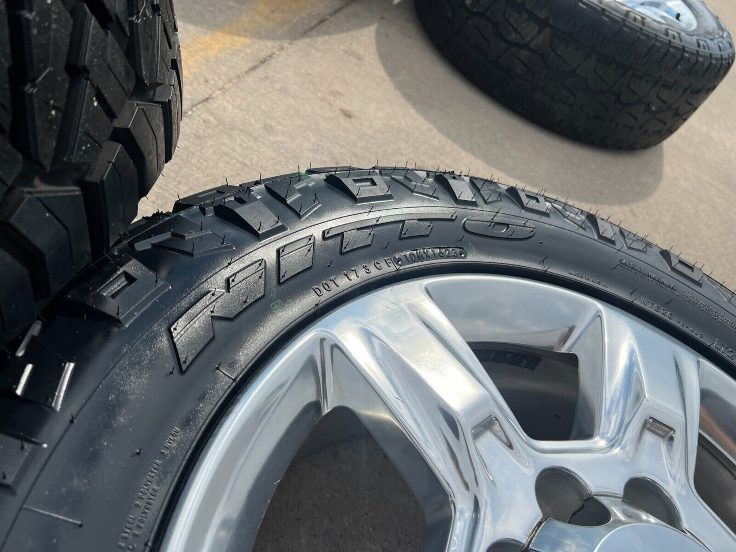 20" Chevy Silverado GMC 2500 OEM 5803 wheels rims NITTO RIDGE GRAPPLER 33" NEW